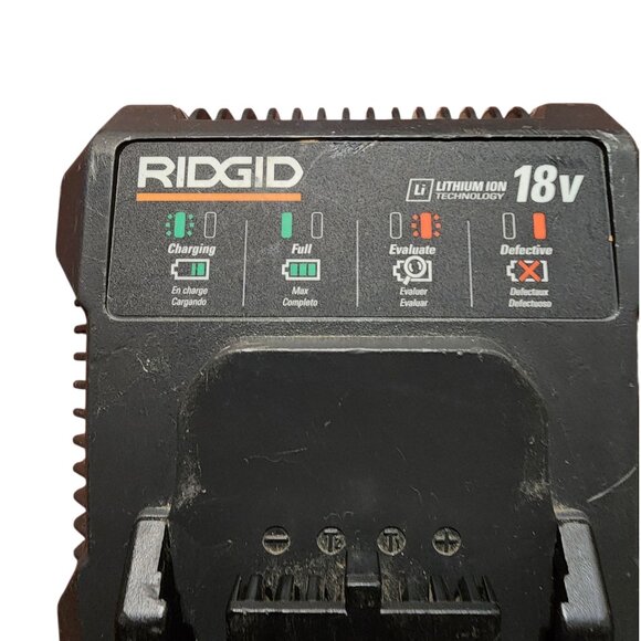 Ridgid Battery Charger R86092 With 18V Lithium R840085 2.0 Ah Battery Tested - Picture 4 of 5